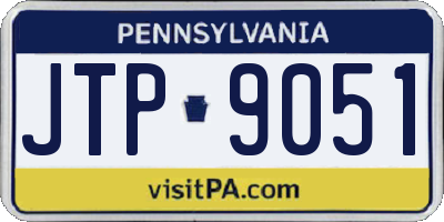 PA license plate JTP9051