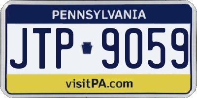 PA license plate JTP9059