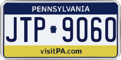 PA license plate JTP9060