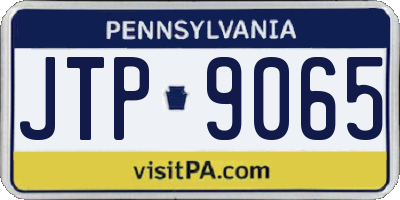 PA license plate JTP9065