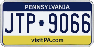 PA license plate JTP9066
