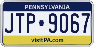 PA license plate JTP9067