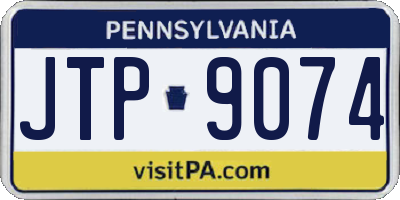 PA license plate JTP9074
