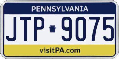 PA license plate JTP9075