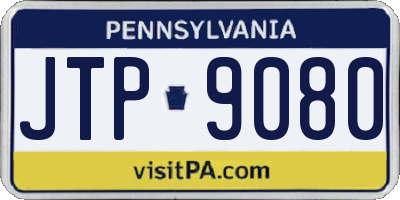 PA license plate JTP9080