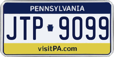 PA license plate JTP9099