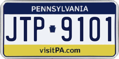 PA license plate JTP9101