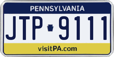 PA license plate JTP9111