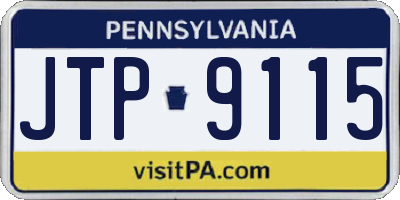 PA license plate JTP9115