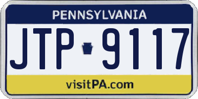 PA license plate JTP9117