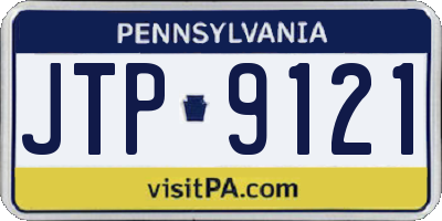PA license plate JTP9121