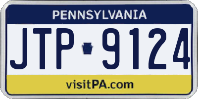 PA license plate JTP9124