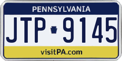 PA license plate JTP9145