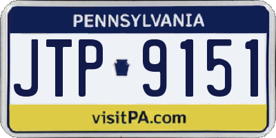 PA license plate JTP9151
