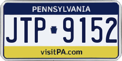 PA license plate JTP9152
