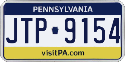 PA license plate JTP9154