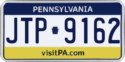 PA license plate JTP9162
