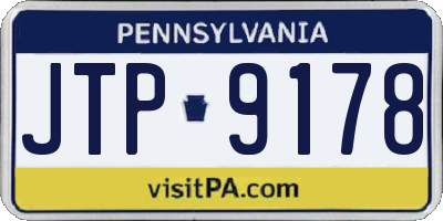 PA license plate JTP9178