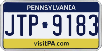PA license plate JTP9183