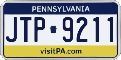 PA license plate JTP9211