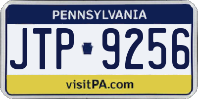 PA license plate JTP9256