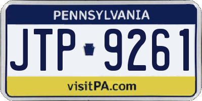 PA license plate JTP9261