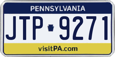 PA license plate JTP9271