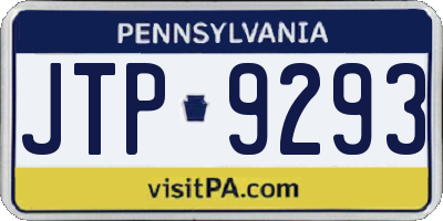 PA license plate JTP9293