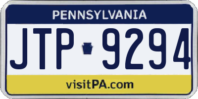 PA license plate JTP9294