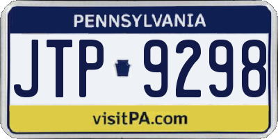 PA license plate JTP9298