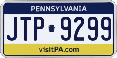 PA license plate JTP9299