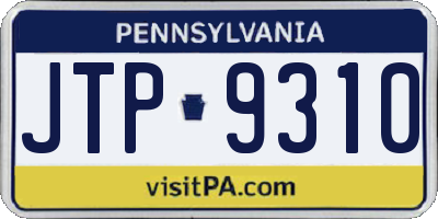 PA license plate JTP9310