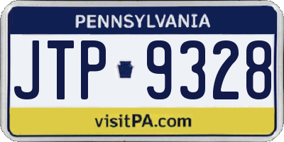PA license plate JTP9328