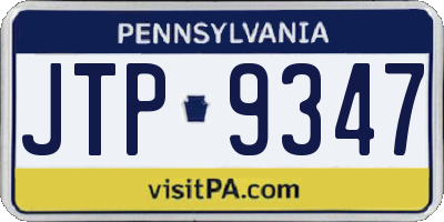 PA license plate JTP9347