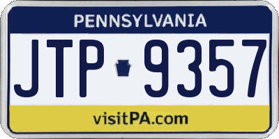 PA license plate JTP9357