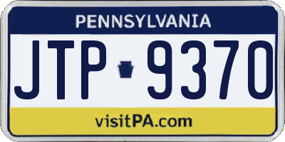 PA license plate JTP9370