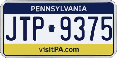 PA license plate JTP9375