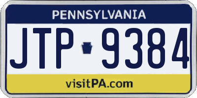 PA license plate JTP9384
