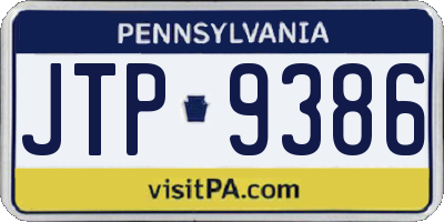 PA license plate JTP9386