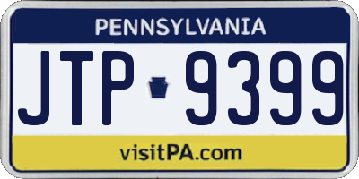 PA license plate JTP9399