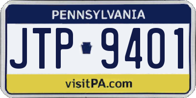PA license plate JTP9401