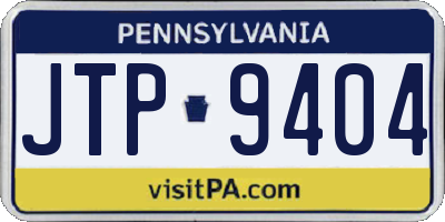 PA license plate JTP9404