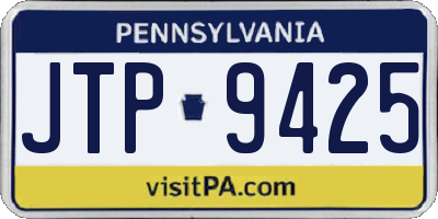 PA license plate JTP9425