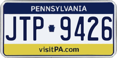 PA license plate JTP9426