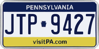 PA license plate JTP9427