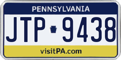 PA license plate JTP9438
