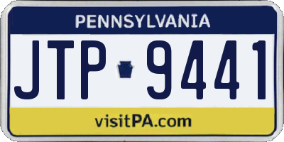 PA license plate JTP9441