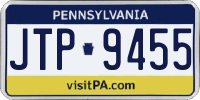 PA license plate JTP9455