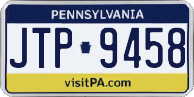 PA license plate JTP9458