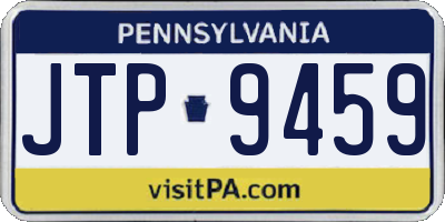 PA license plate JTP9459